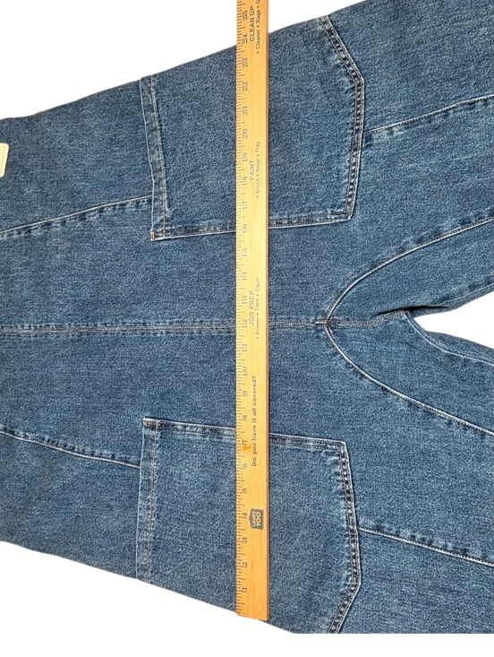 Free People High Roller Jumpsuit Sapphire Blue Slouchy Relaxed Cotton Large NWT - Picture 11 of 13